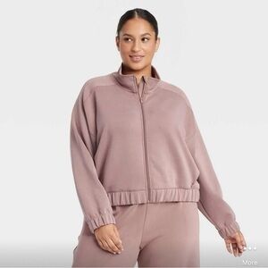 NWT All in Motion Airy Sleek Full Zip Jacket in Sandwash Mauve